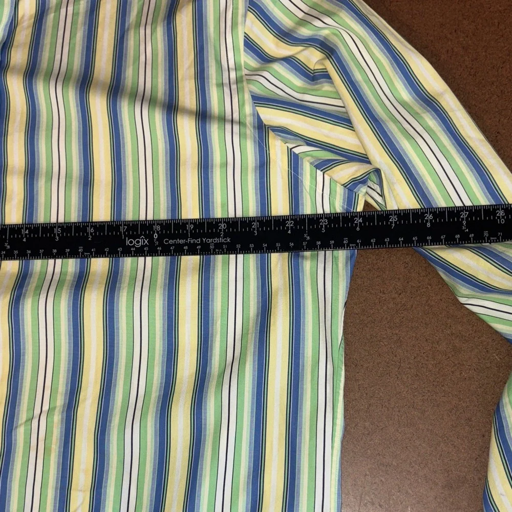 Polo by Ralph Lauren Regent Green, Blue & Yellow Striped Button-Down Shirt